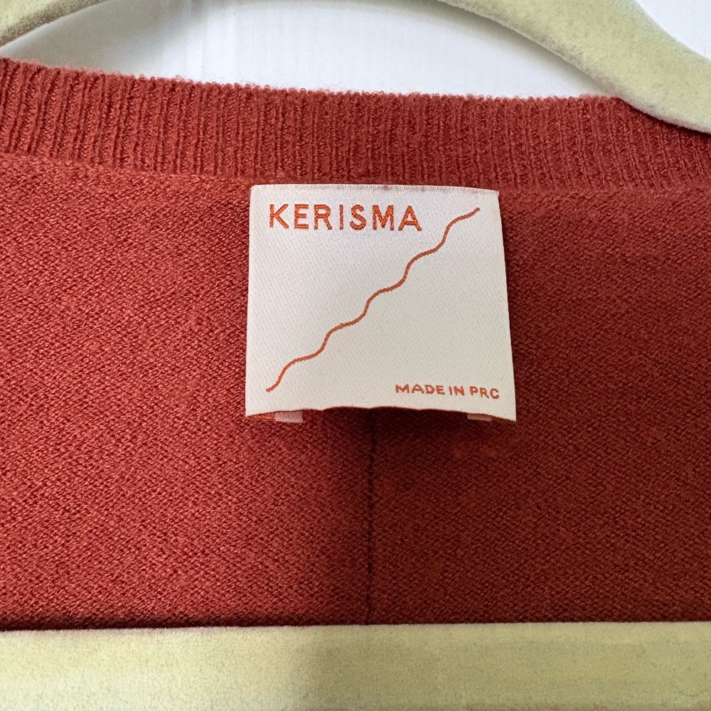 Kerisma Rust Red V-Neck Sweater - Picture 4 of 4
